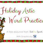 Holiday Artic Word Practice Freebie!